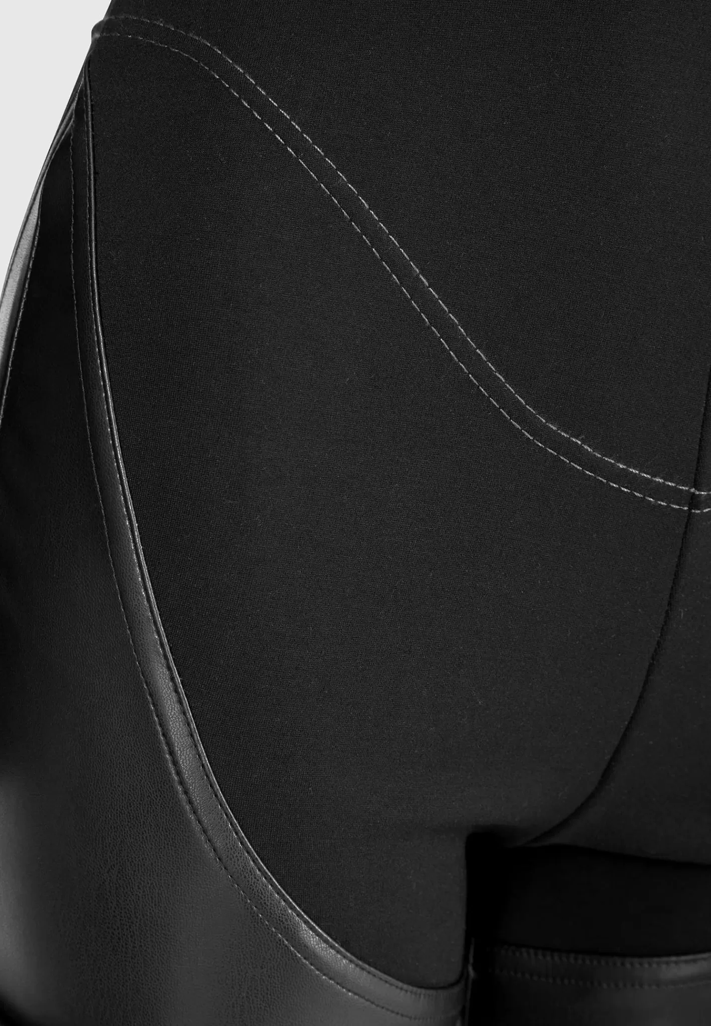 Bandage and Vegan Leather Racer Neck Cargo Pocket Jumpsuit - -Manière De Voir Online