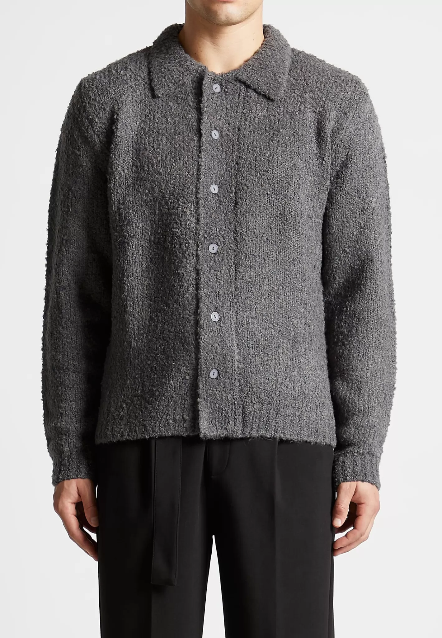 Boucle Knit Button Up Cardigan - -Manière De Voir Flash Sale