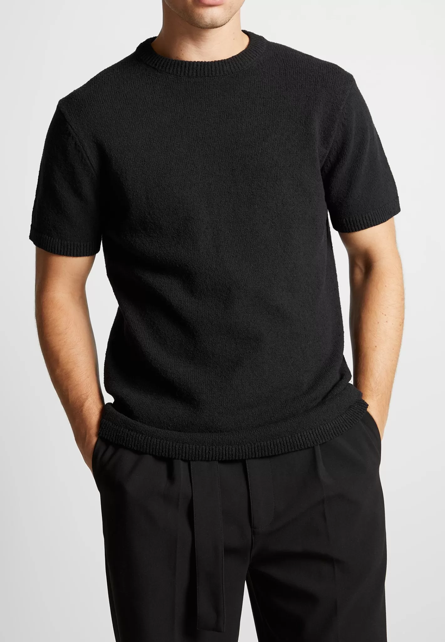 Boucle Knit Regular Fit T-Shirt - -Manière De Voir Shop