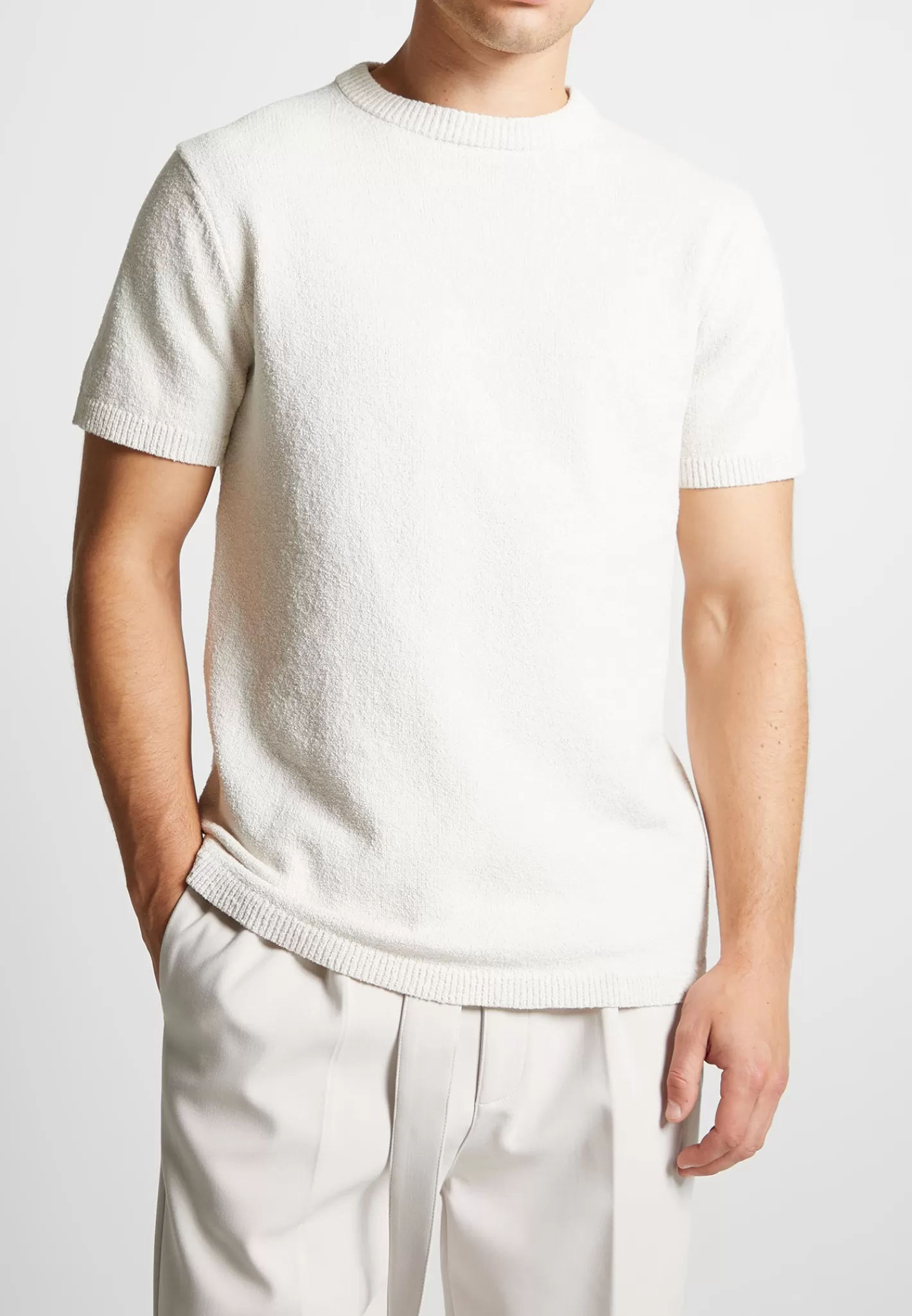 Boucle Knit Regular Fit T-Shirt - -Manière De Voir Shop