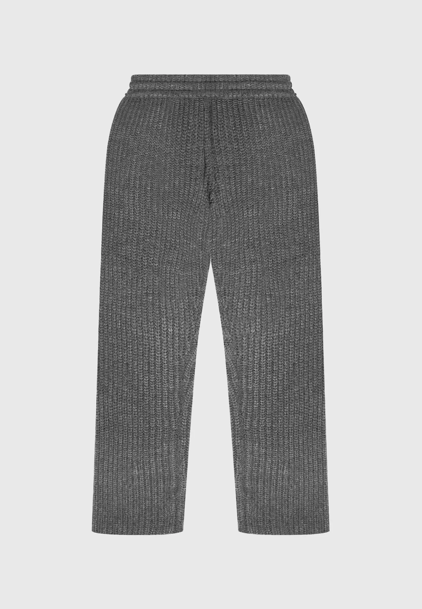Chunky Knit Straight Leg Joggers - Charcoal Grey-Manière De Voir Best