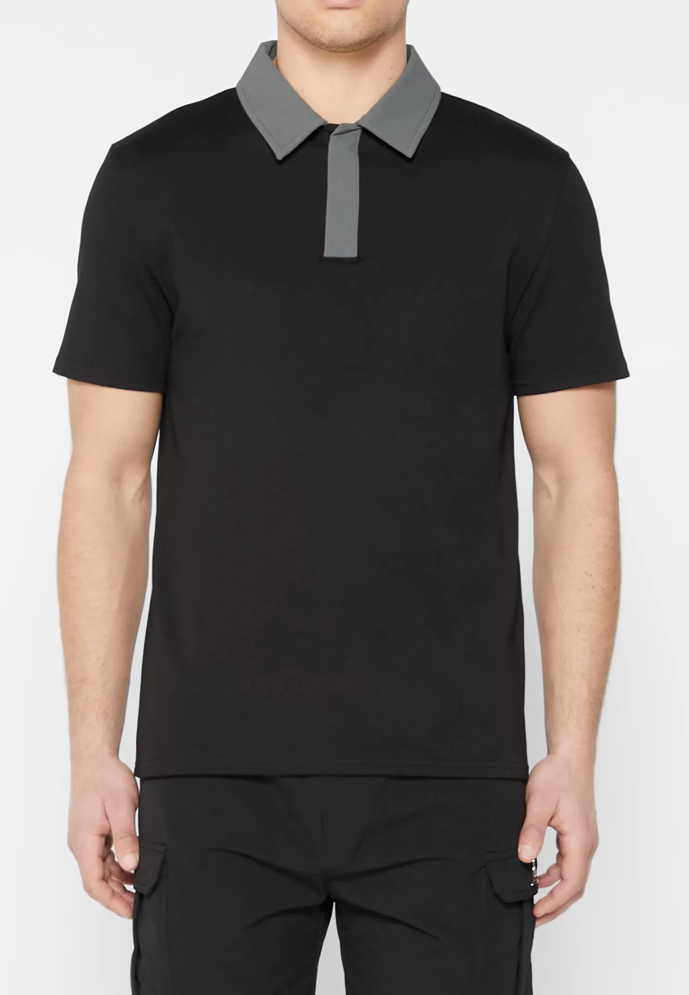 Contrast Collar Polo Shirt - -Manière De Voir Discount