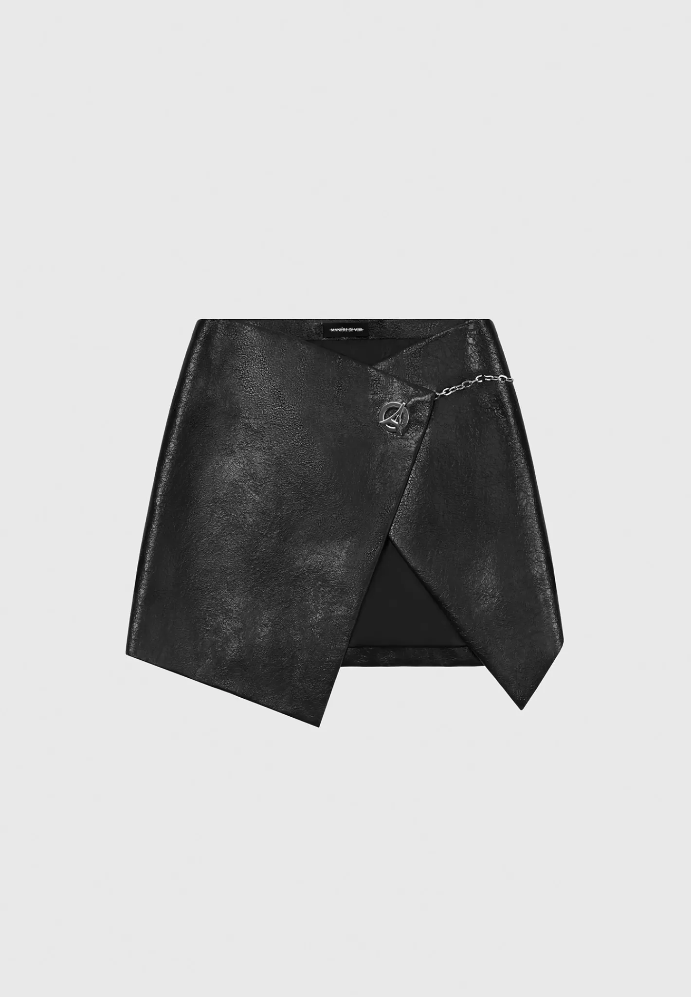 Cracked Vegan Leather Wrap Skirt - -Manière De Voir Shop