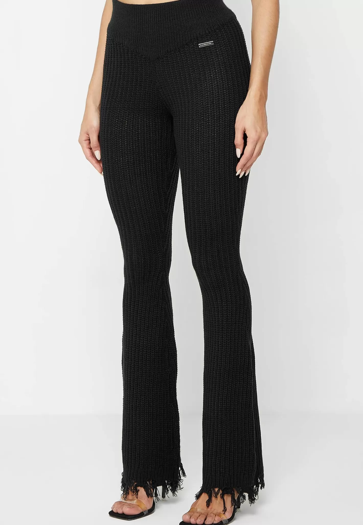 Distressed Knitted Fit and Flare Leggings - -Manière De Voir Hot