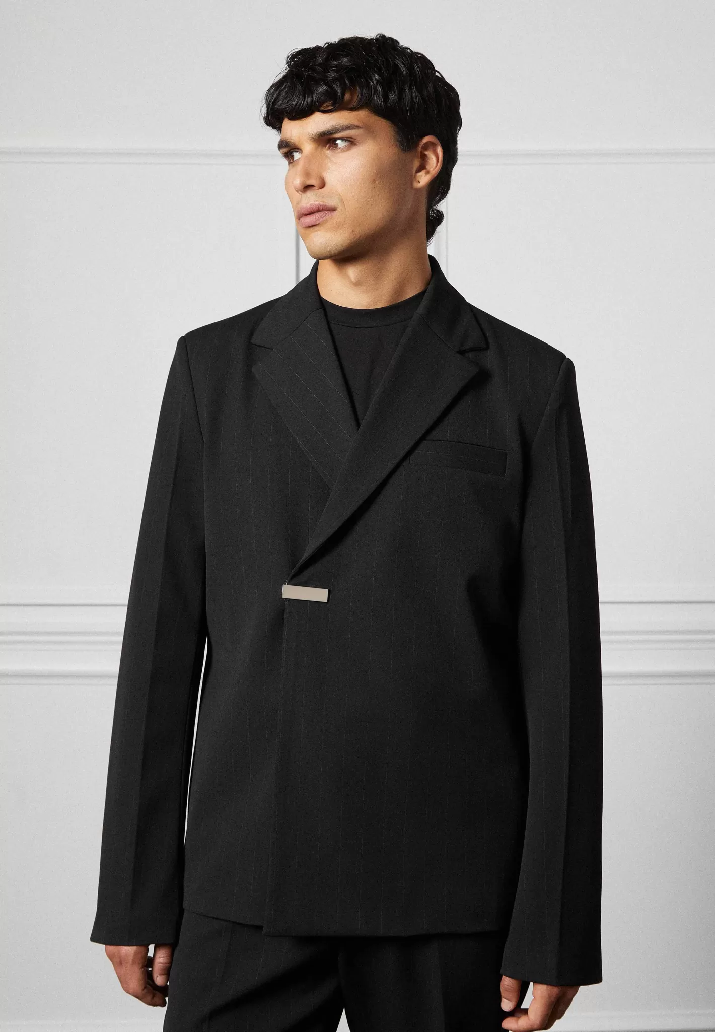 Double Breasted Pinstripe Suit Jacket - -Manière De Voir Online