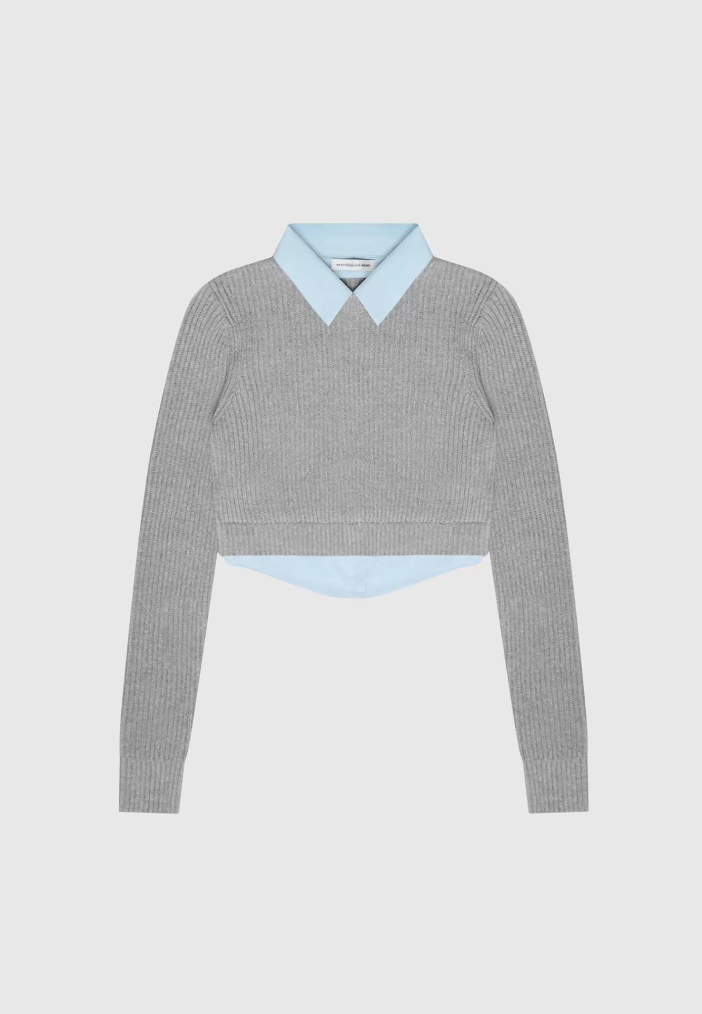Knitted Jumper with Shirt Detail - -Manière De Voir Outlet