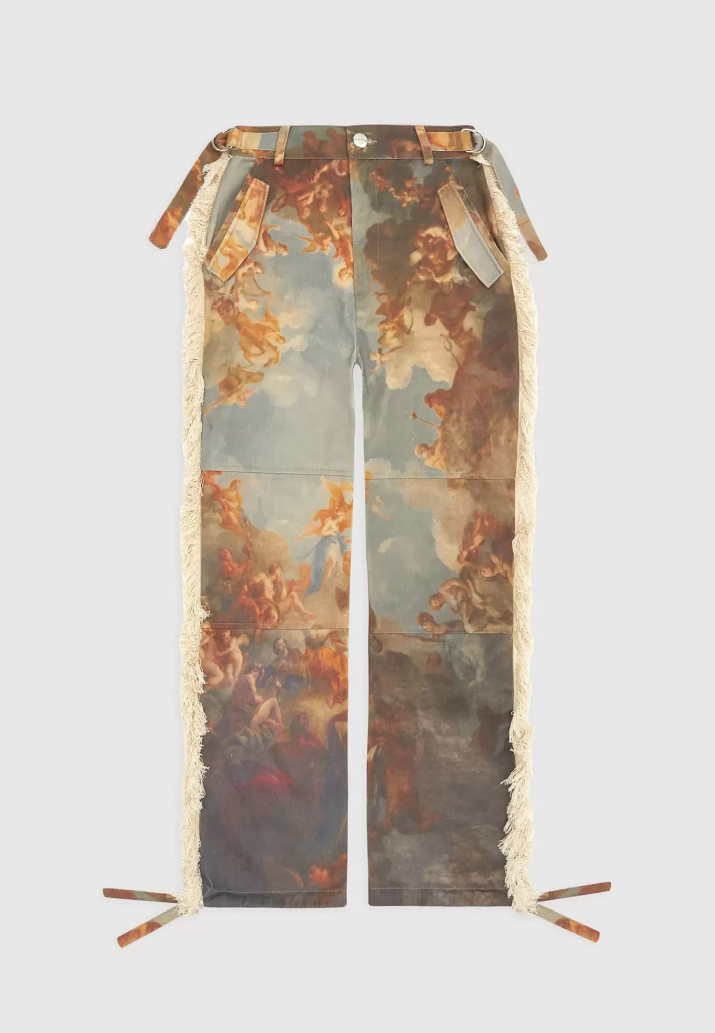 Mid Rise Art Cargo Pants with Tassels - -Manière De Voir Best Sale