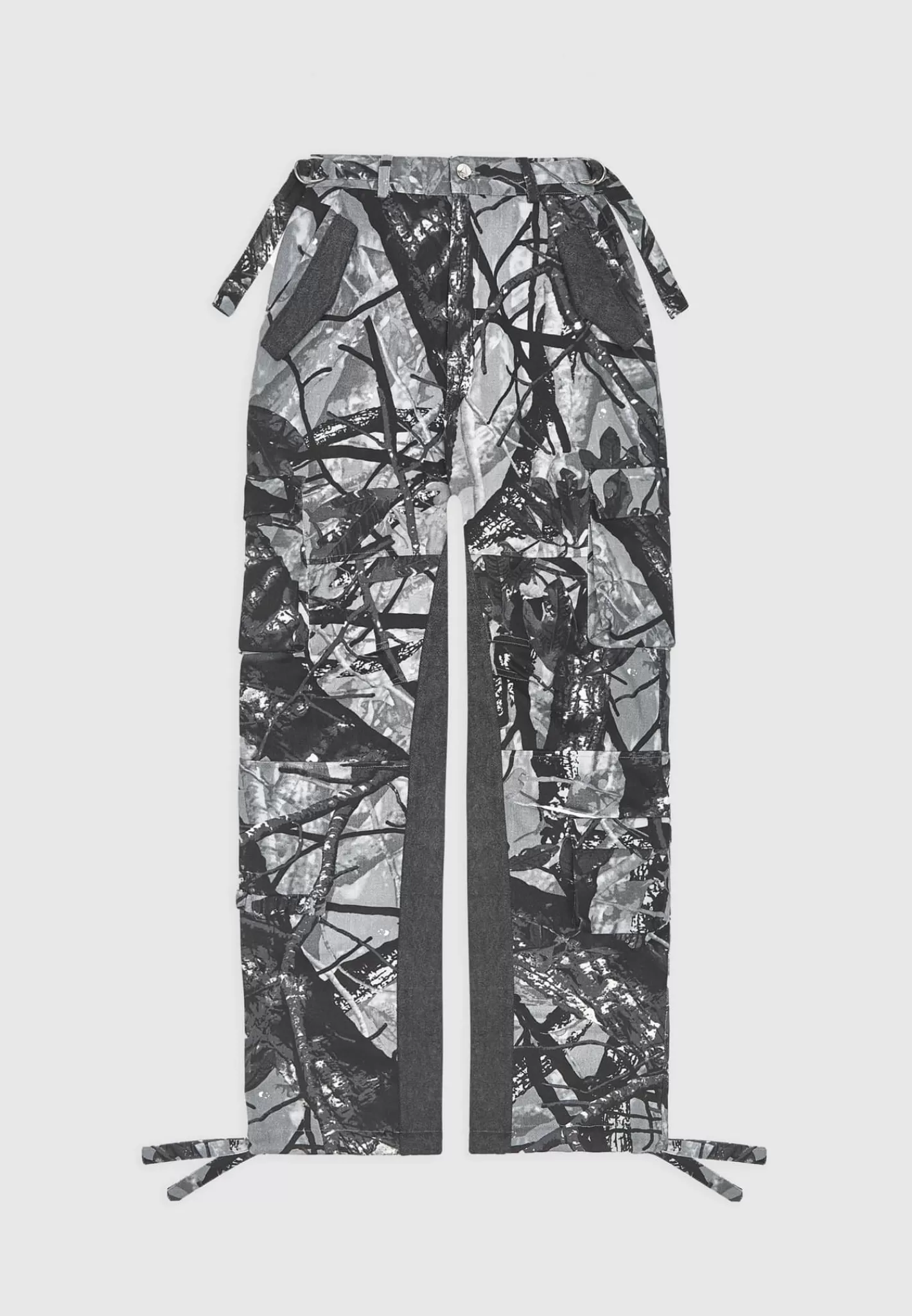 Mid Rise Camo and Denim Cargo Pants - -Manière De Voir Best Sale