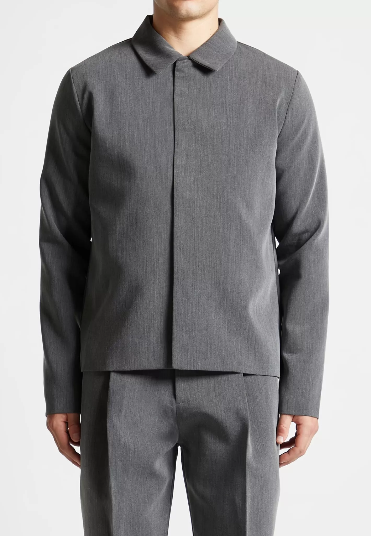 Minimal Boxy Jacket - Dark Grey-Manière De Voir Shop