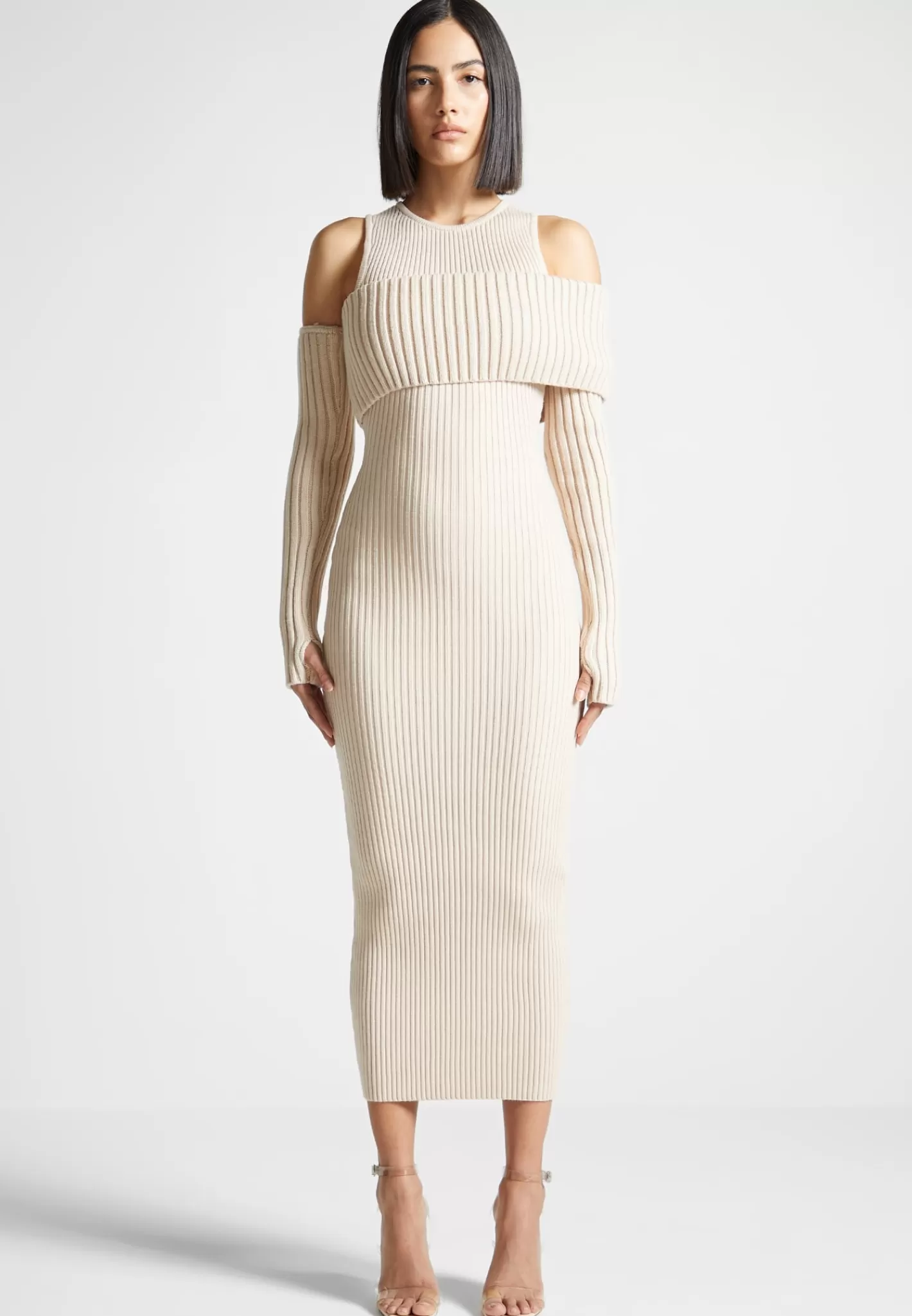 Overlay Knitted Midaxi Dress - -Manière De Voir Hot