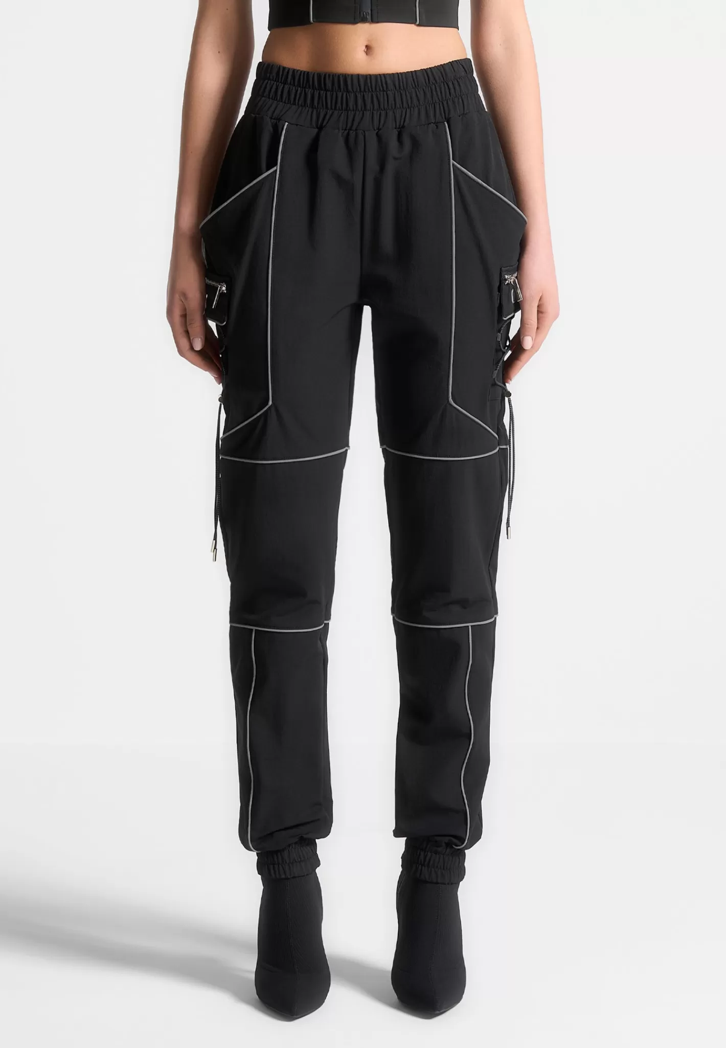 Reflective Piped Cargo Pants - -Manière De Voir Clearance