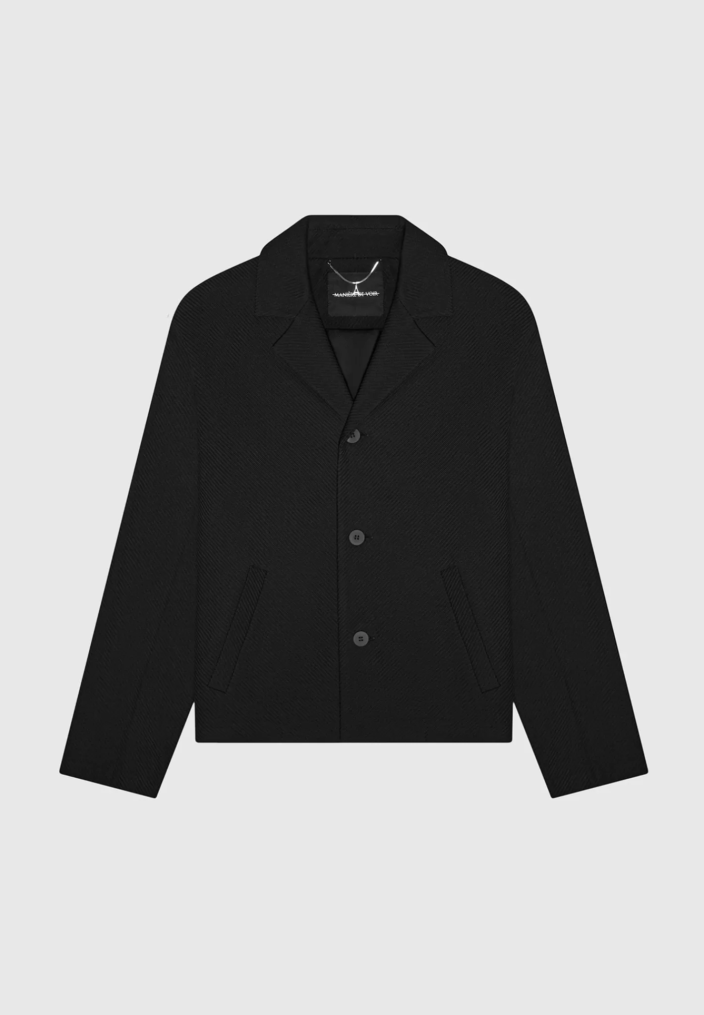Revere Collar Twill Jacket - -Manière De Voir Flash Sale