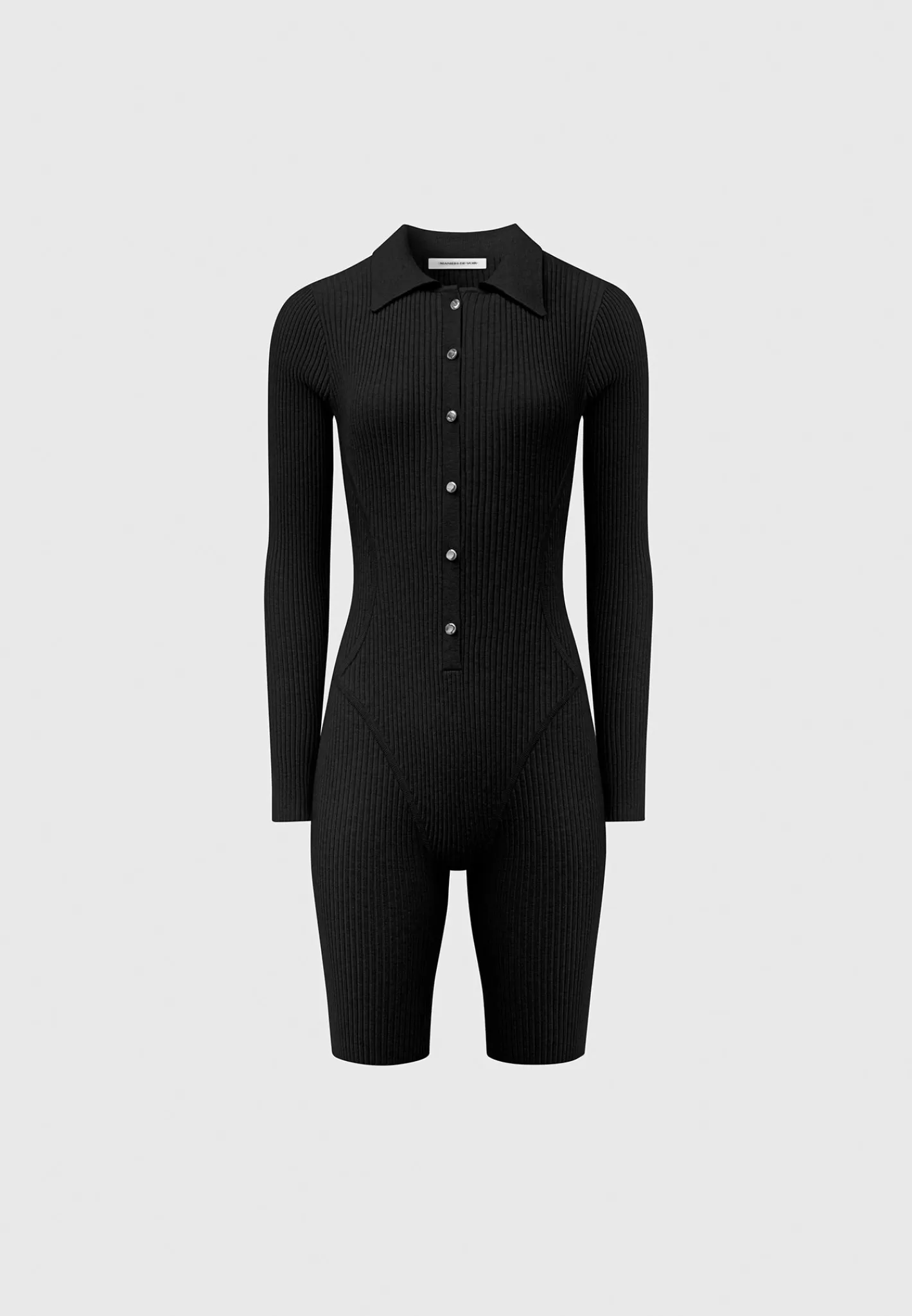 Ribbed Knit Long Sleeve Playsuit - -Manière De Voir Cheap