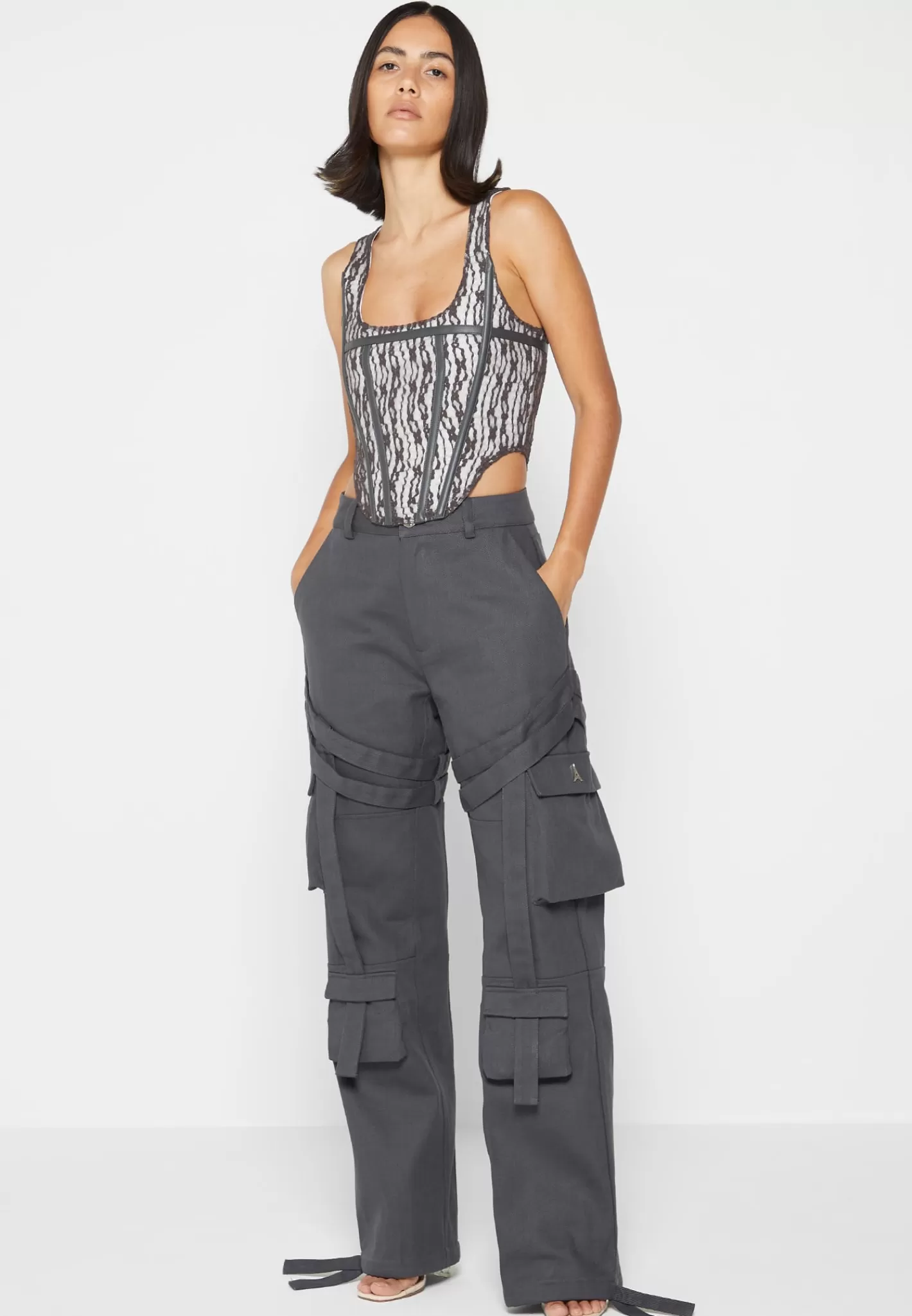 Strap Detail Cargo Pants - -Manière De Voir Shop