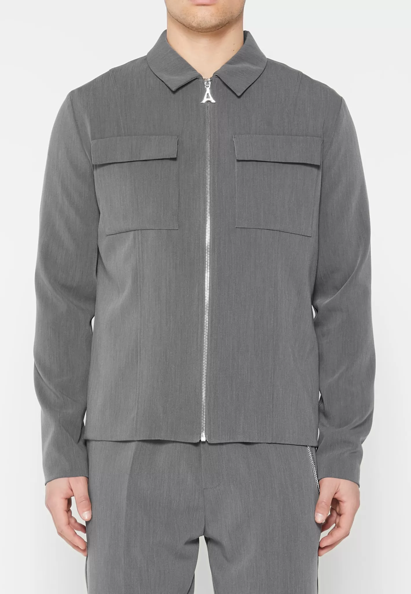 Tailored Jacket - Grey-Manière De Voir Flash Sale