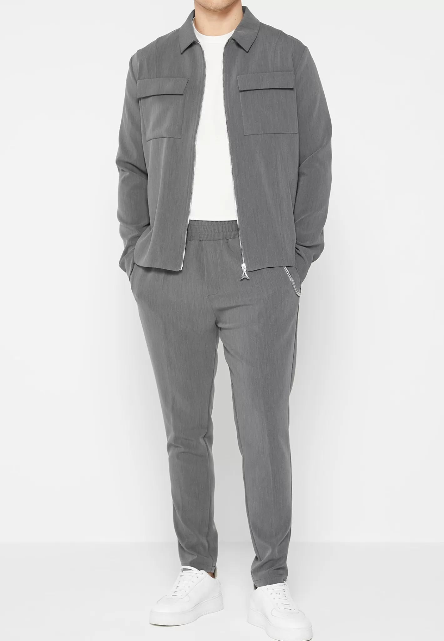Tailored Jacket - Grey-Manière De Voir Flash Sale