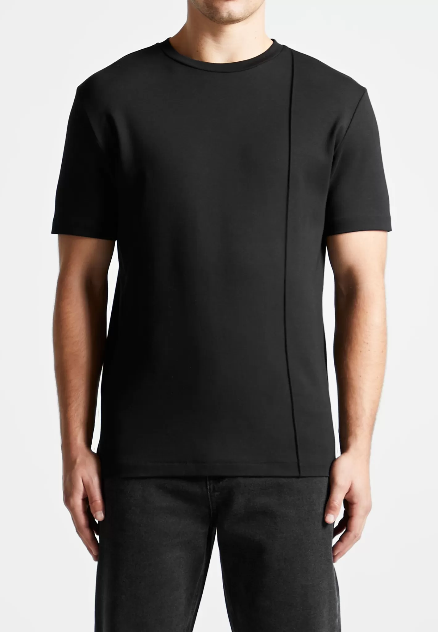 Éternel Slim Fit Cotton T-Shirt with Pintuck - -Manière De Voir Fashion