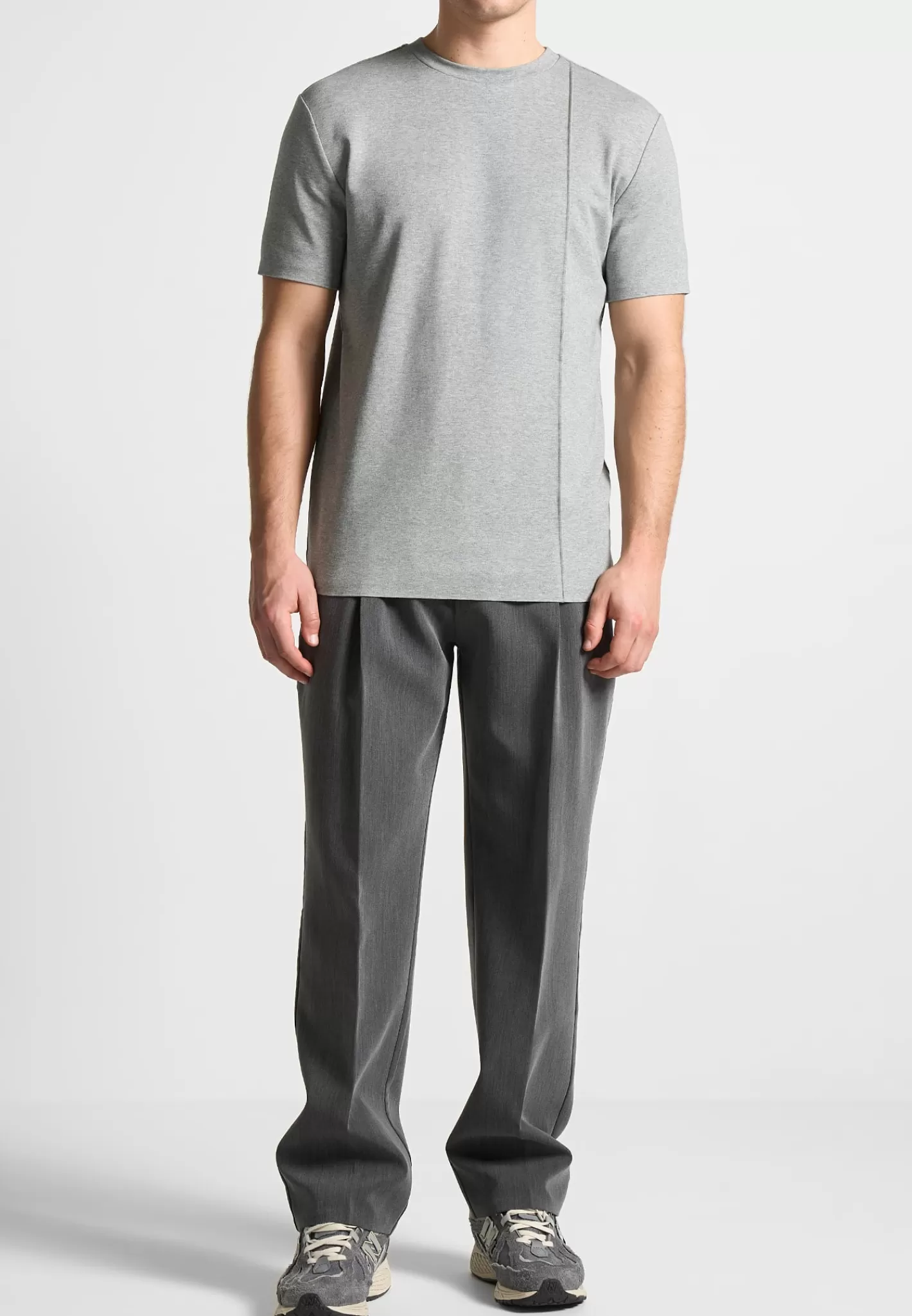 Éternel Slim Fit Cotton T-Shirt with Pintuck - -Manière De Voir Clearance