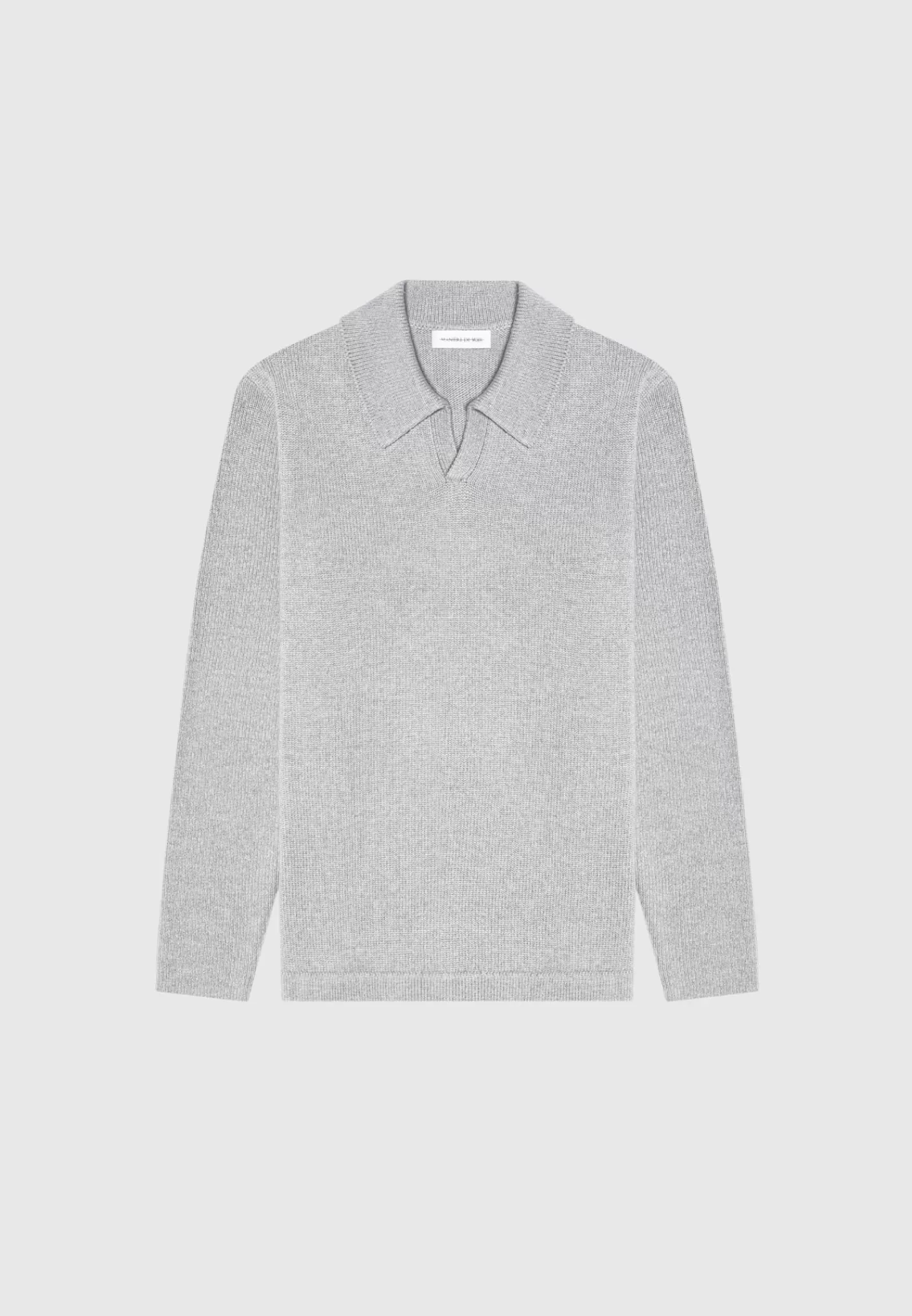 Wool Blend Knit Revere Long Sleeve Jumper - -Manière De Voir Online