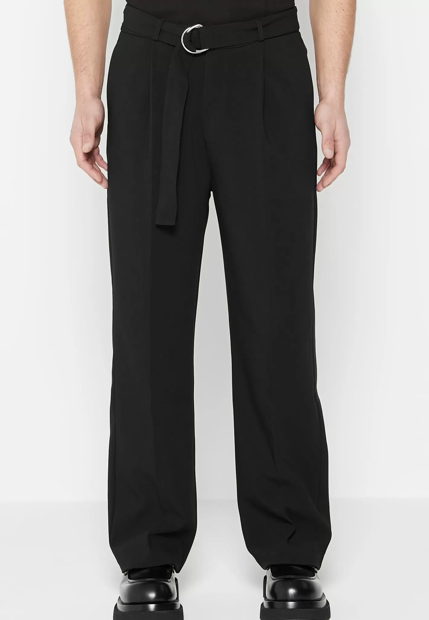 Woven Trousers With Belt - -Manière De Voir Fashion